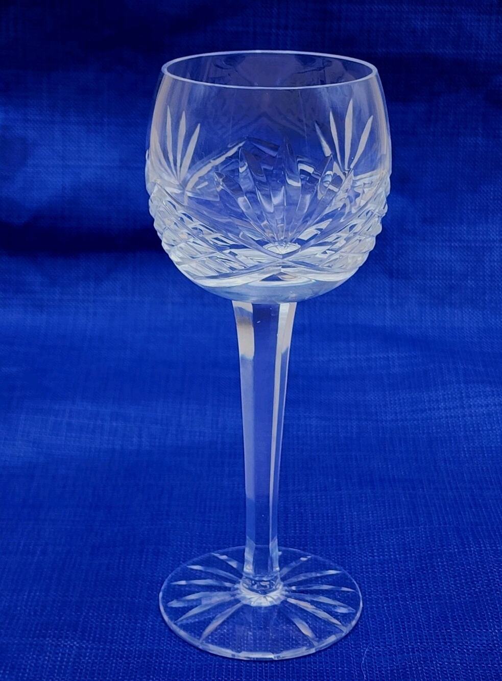 Astral Christina Cut 7 3/8" Crystal HOCK WINE GLASS Vintage Stemware